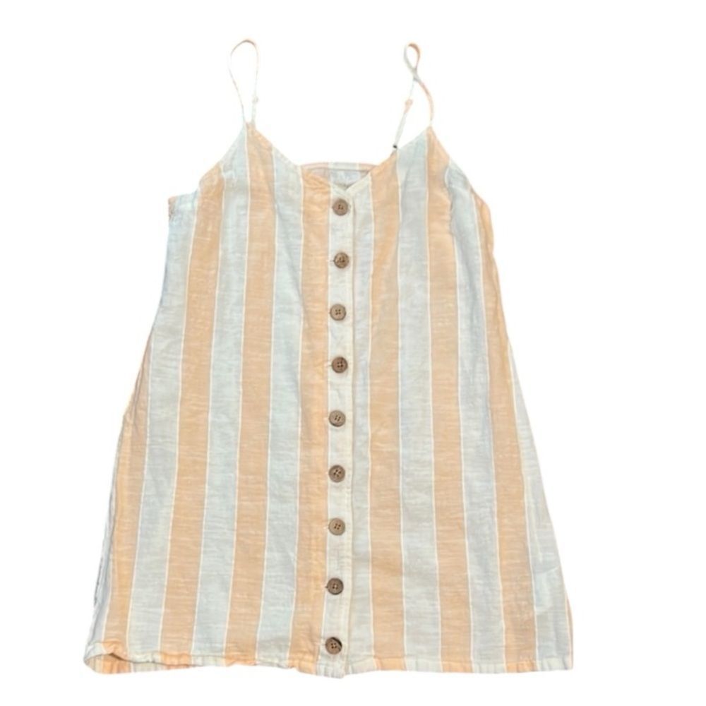 RipCurl linen Cream and White Buttoned Camisole Top